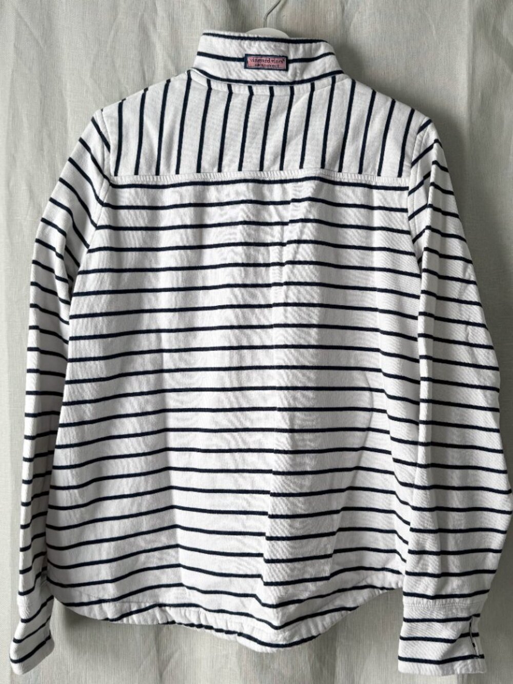 Vineyard Vines Americana Striped Shep Shirt Quarter Zip Pullover Size Large - Picture 5 of 6